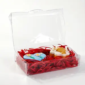 24 count Clear Plastic Cookie Boxes 7x4.3x1.5 Inch with Window for , Truffle, , Pastry, Bakery, Donut, Brownie, Soap, Party Favors, Wedding, Christmas, Valentine's