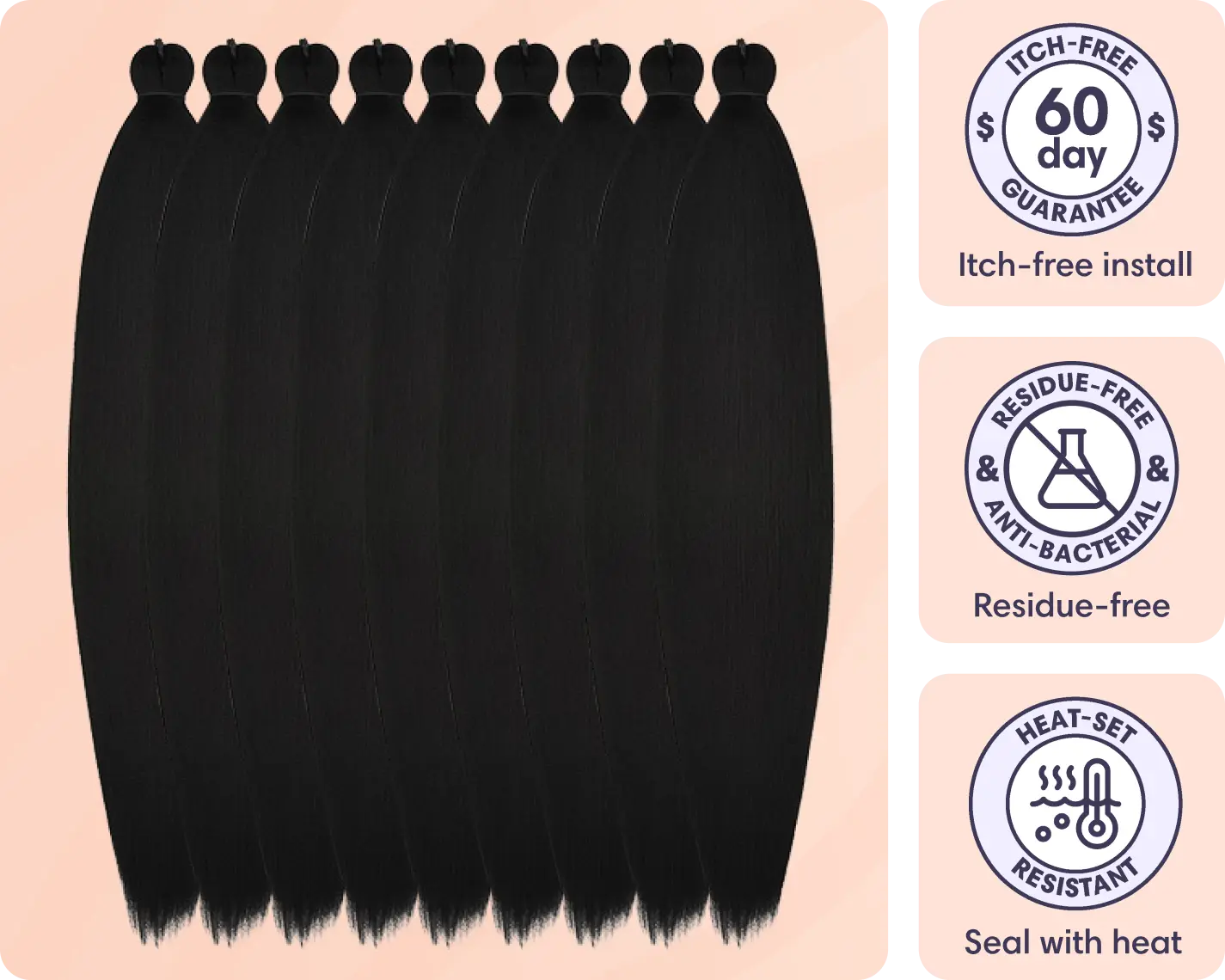 Gyal Braids 26 Inch No Itch Braiding Hair 8 Bundles (52 Inch End to End), Pre Stretched Apple Cider Vinegar Rinsed Kanekalon for Long Boho Braids