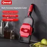 OEEOT Handheld Fruit Vegetable Slicer Mandoline - 420J2 Stainless Steel Blade, Adjustable Thickness Settings, TPR Comfort Grip, Safety Features, Easy-Clean, Cooking Utensil, Vegetable Cutting Slicer, Dicer, Cabbage Shredder