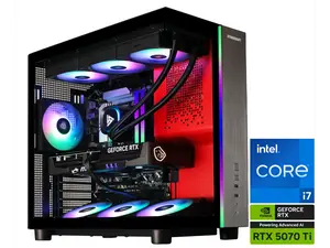 STORMCRAFT Gaming PC PHANTOM Intel Core i7-14700F NVIDIA GeForce RTX 5070 Ti – AI Powered 32GB DDR5 6000MHz RGB 2TB NVMe SSD 360mm AIO 850W PSU Windows 11 Home -PH1470FCC-57TN1