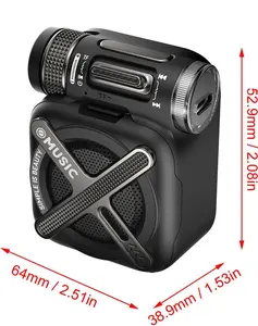 Portable Wireless Speaker, Aluminum Alloy Stereo Deep Bass Speaker Compact and Lightweight Design for Outdoor Travel Camping. Weatherproof Loudspeaker System Adjustable Subwoofer