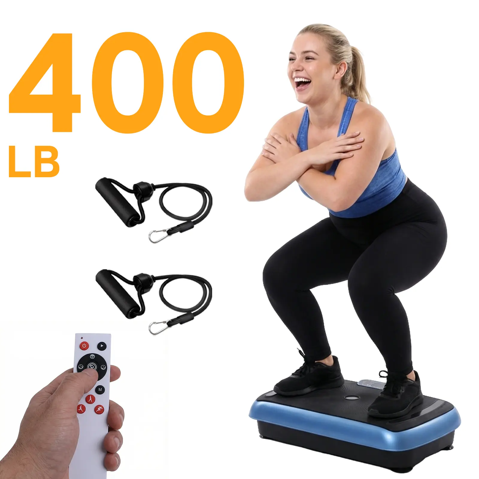 Hophorse Vibrating Plate with Remote Control  1-180 Speeds 5 Auto Modes Whole Body Workout Machine for Women Fitness Platform