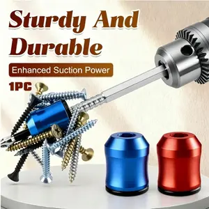 Strong Magnetic Screw Ring, 1/4 Inch/6.35mm Universal Magnetic Screw Holder, Detachable Magnetic Drill Bit Holder, Ideal for Hex Wrenches and Electric Drills, Screwdriver Bit Holder