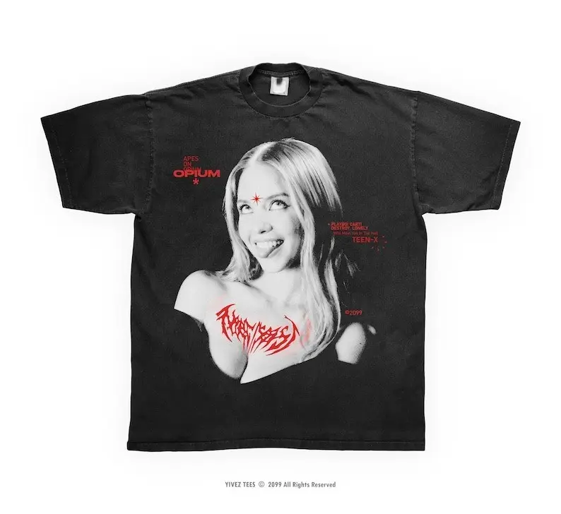 Ken Carson T-Shirt Y2k Opium Aesthetic Teen X Hip-Hop Rap Tee Sweeney Streetstyle Graphic Concert Merch  Music Gift for Him Her