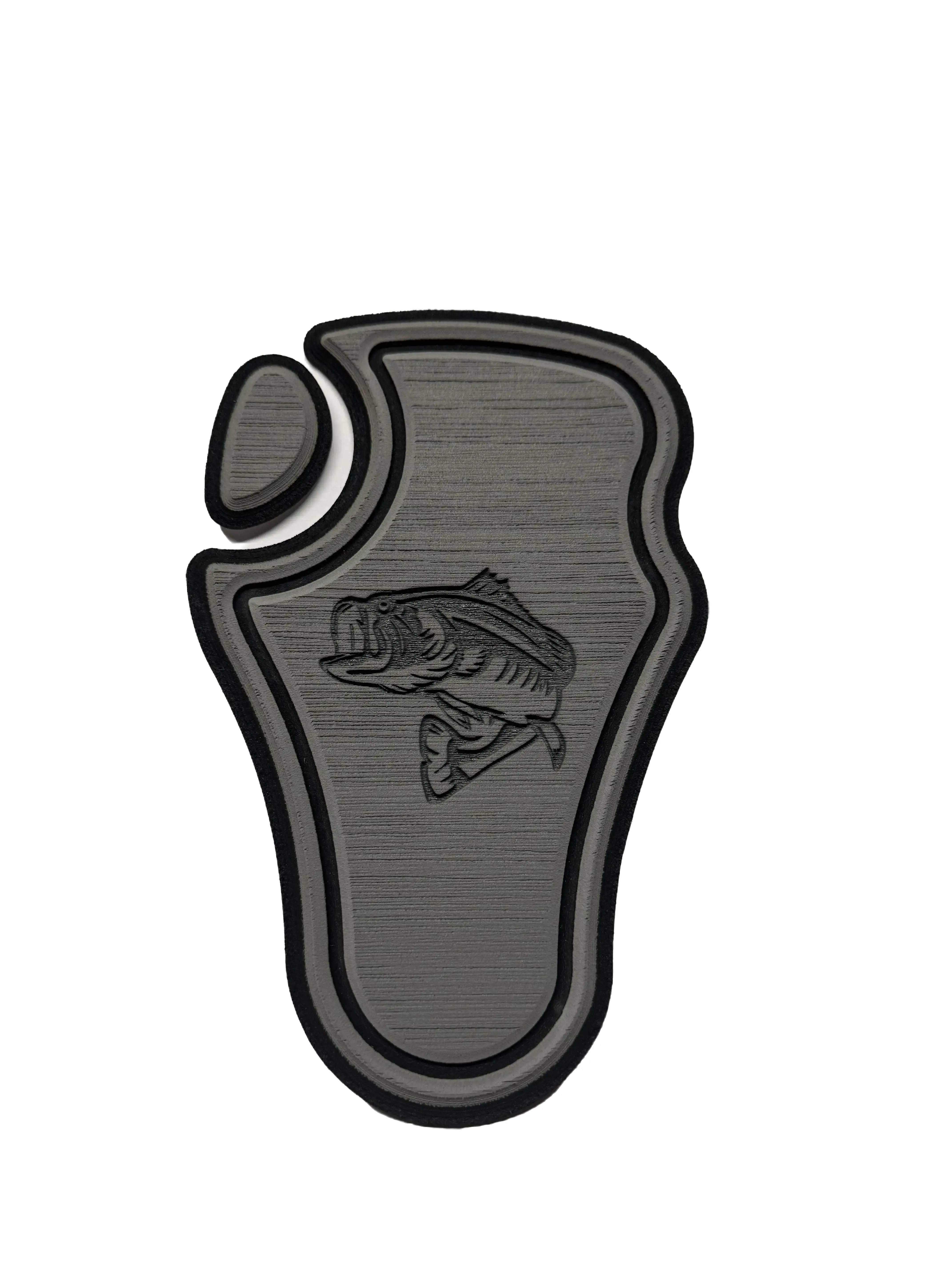 Minn Kota Ultrex Trolling Motor Pedal Pad, Marine Polyethylene Foam Grip with Bass Logo, 6.5"x10" Non-Skid Surface with Peel & Stick Adhesive for Fishing