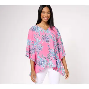 Belle by Kim Gravel Woven Aloha Poncho