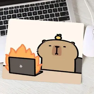 Cute Guinea Pig Square Rubber Mouse Pad - Locked Edge, Non-Slip, Smooth Surface Computer Accessory for Office & Gaming, Fits Laptop & PC, Available in 45×40cm Large & 22×18cm Small Sizes