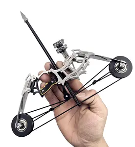 Multi-size mini composite bow and arrow set, featuring a stainless steel bow and small arrows. An ideal archery toy for beginners, perfect for entertainment and gifting. Portable archery equipment, suitable for outdoor fun.