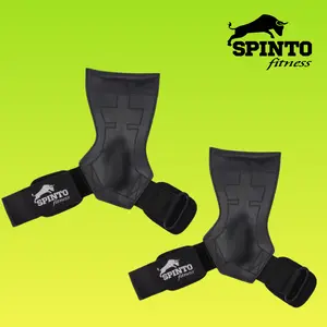 SPINTO Lifting Grips | Durable Non-Slip Rubber Gym Straps | Secure Grip Support for Deadlifts, Pull-Ups & Workouts | Essential Strength Training Equipment