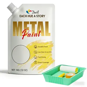 Metal Paint - Waterpoof Anti Rust Preventative - Black Paint for Metal - Door/Outdoor - Direct to Gate, Furniture, Fence, Railing, Craft and More, 32oz