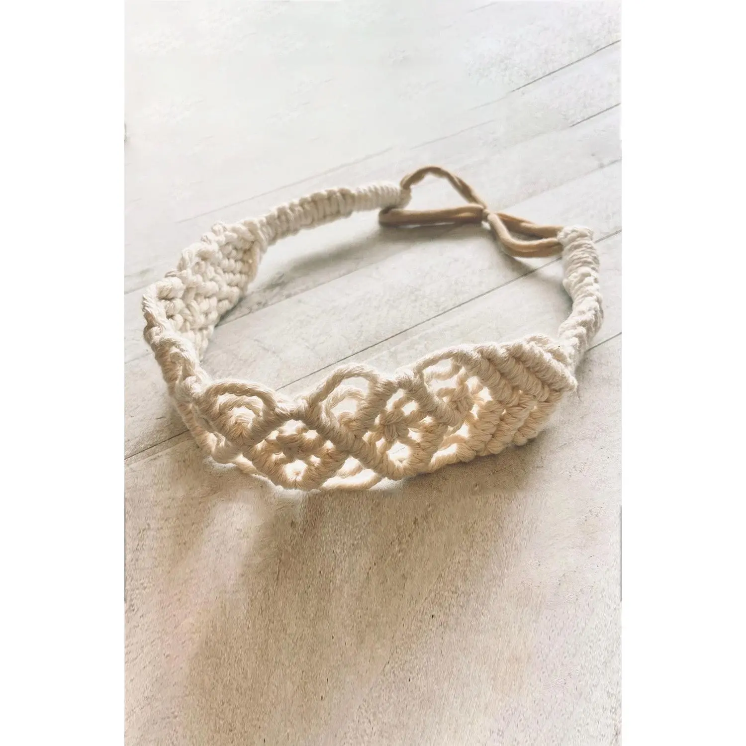 Macrame Flexible Headband 2 Pack - Handmade Unisex Headbands, 100% Polyester Material
