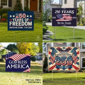 250 Years America Yard Sign,250 Yard Sign Patriotic, 250 Years We The People Yard Sign, Patriotic Garden Decor, Printed on Both Sides, Made In USA, Patriotic 4th of July Lawn Decor