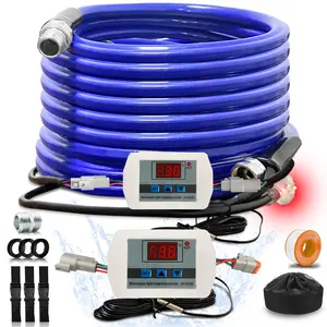 AYJKSEVEN Replaceable Heated Water Hose for RV 15FT Drinking 6.0 Upgrade with Smart Thermostat to Keep Fresh Water Running in Winter Freezing Temperature Down to -45℉, Electric Camper Garden Hose Heater