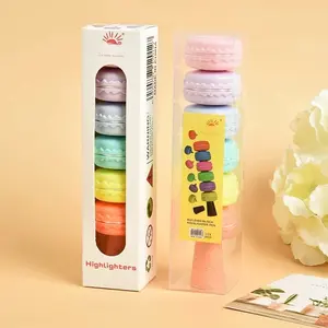 Cute Macaron Rainbow Stackable Highlighters for Color-Coding and Note-Taking pastel
