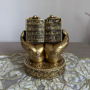 Ayatul Kursi Embroidered Islamic Figurine - Quran Lectern with Decorative Design, Religious Home Décor, Thoughtful Gift for Housewarmings & Special Occasions