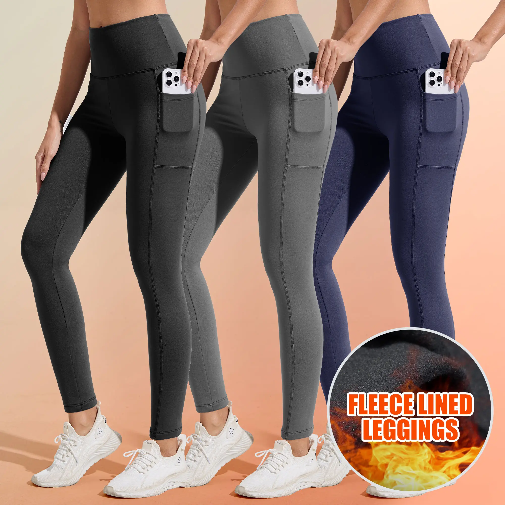 Black+Deep Grey+Navy Blue (2 Pockets)  