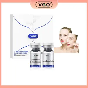 VGO Blue Copper Peptide Moisturizing liquid Lyophilized Powder for All Skin Types | Brightening Hydrating Essence Kit- Skincare skin  care  products
