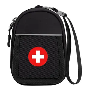 [Bag Only] Small Emergency Medicine Carrying Bag - Fits EpiPen, Auvi Q, Nasal Spray, Allergy Meds, Asthma Inhaler, Everyday Healthcare Aid Pouch, Travel Friendly Kit