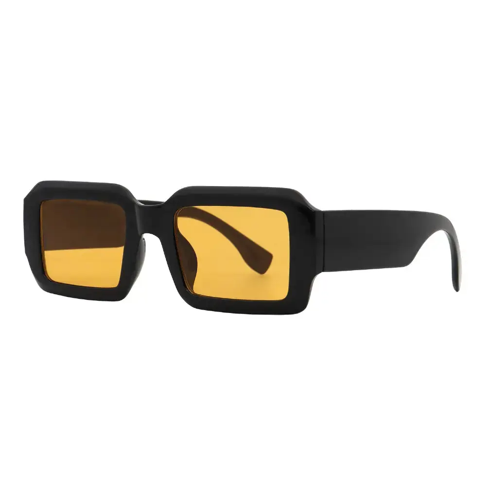 Mad Shade Bold Black Square Sunglasses with Orange Tinted UV400 Lenses – Retro Unisex Oversized Fashion Shades #51 Mad Shade Bold Black Square Sunglasses with Orange Tinted UV400 Lenses – Retro Unisex Oversized Fashion Shades #51
