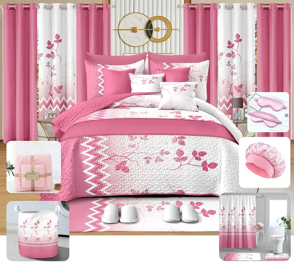30 pcs Bedspread Set in Multiple Colors - Perfect for Adding a Touch of Elegance to Your Bedroom Decor