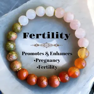 Fertility • Pregnancy Stretch (8mm) Natural Moonstone Gemstone Crystal Energy Bead Bracelet Crystal Healing Bracelet, Gift for expectant mother