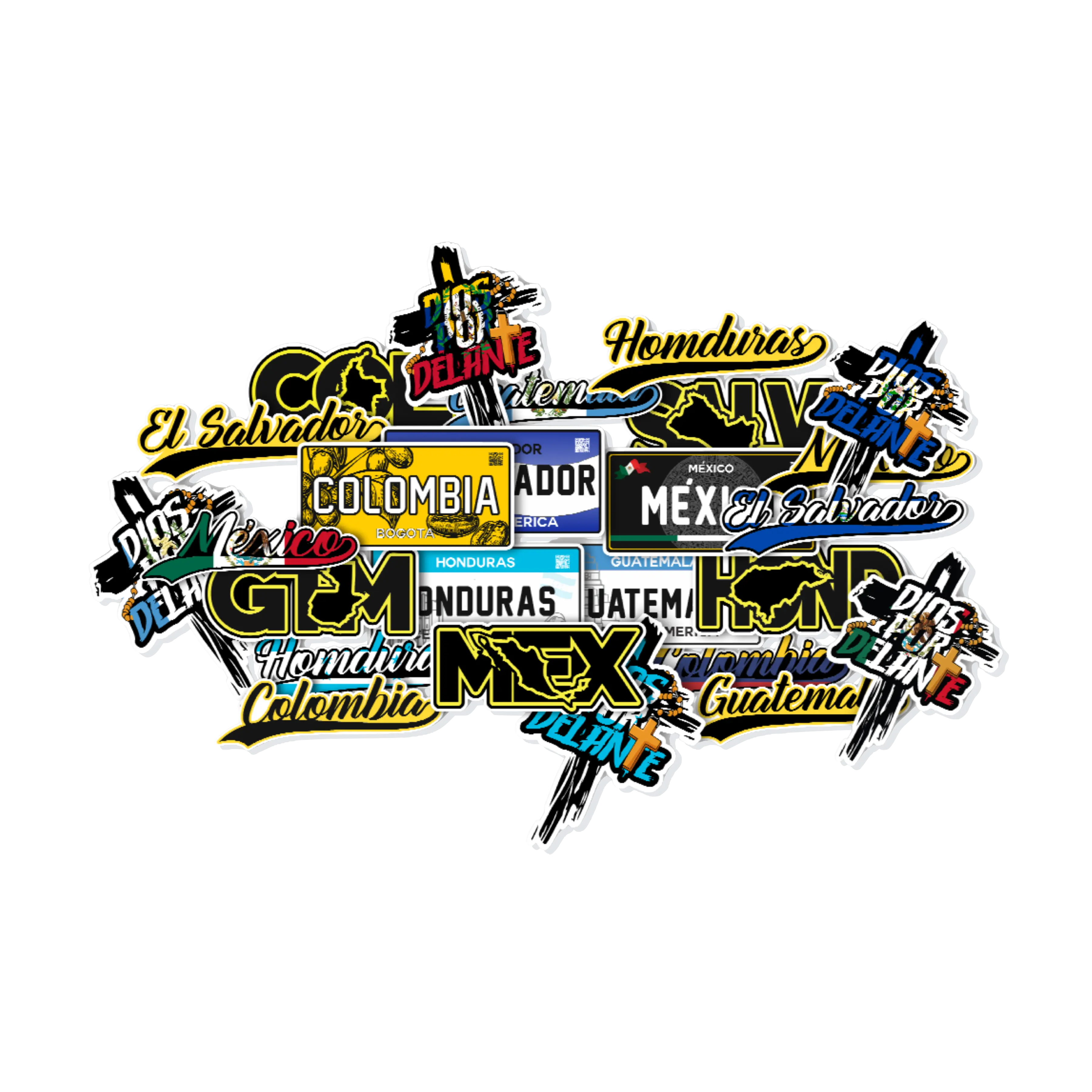 Stickers of Latin American Countries – Choose Your Country with Pride! Decor Decorative