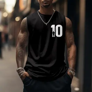 M10 90s Graphic Sleeveless Tank Tops Men Vest Streetwear Outfits Men Vacation Outfits Sleeveless Shirt