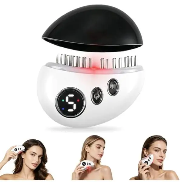 3-in-1 Electric Face & Jaw Massager with Heat & Vibration - USB Rechargeable Facial Relaxation Tool for Daily Self-Care, Gift for Women & Men