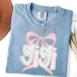 Comfort Colors Gigi Shirt, Gift for Gigi T-Shirt, Mother’s Day Grandma Gift, Coquette Bow Gigi Tee, Baby Announcement Shirt, Comfort Colors Graphic Tee, Casual Outfit, Vintage Wash Shirt, Oversized Women’s Outfit, Apr 5
