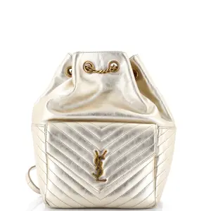 Pre-owned Yves Saint Laurent Leather Backpacks Saint Laurent Joe Backpack Matelasse Chevron by Rebag