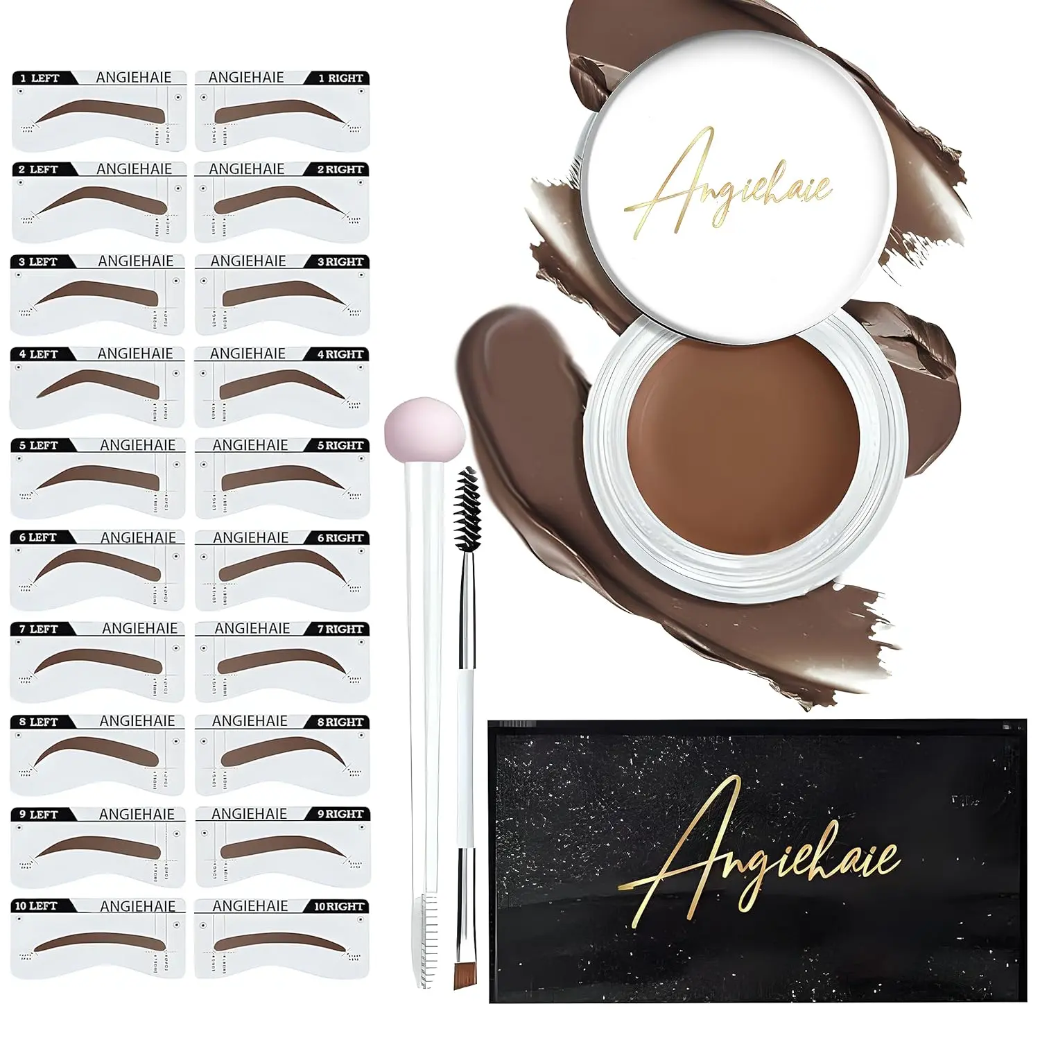 Eyebrow Stamp Stencil Pomade Kit