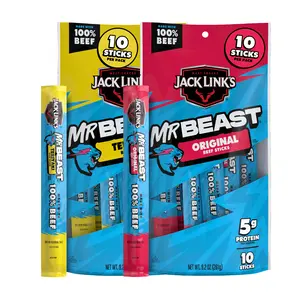 Jack Link's MrBeast Beef Stick Bundle - 10ct. Original & 10 ct. Teriyaki - Exclusively on TikTok