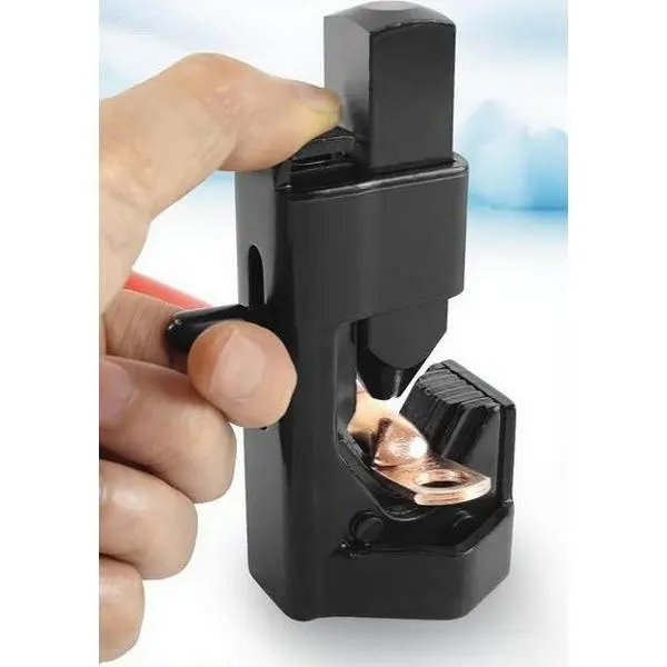 0000 AWG Battery Cable Crimper Tool - 8 AWG to 4/0 Wire Gauge Hammer Lug Crimper - Heavy Duty Welding Cable Crimper - Reusable Professional Crimping Tool - Secure Battery Terminal Connections