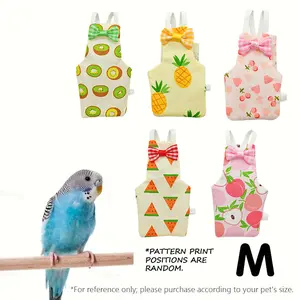 5 Pack Parrot Flight Suit Diaper - Reusable Washable Nappy for Cockatiel, Sun Conure & Quaker Parrot