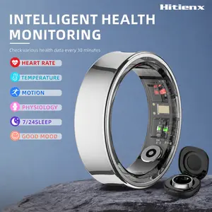 Hitienx Smart Ring 3 – Smart Wellness Ring with 24/7 Sleep Tracking, Heart Rate, Temperature Monitoring, Stress & Cycle Insights | Family Care Mode | Auto Activity Detection | No Subscription | Fitness Ring for Men & Women | Android & iOS Compatible