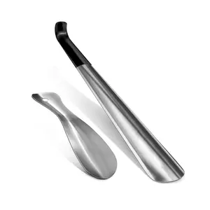LMMAKE Shoe Horn Long Handle for Seniors Men Women,Metal Long Shoehorn Boot Horn 16.5",Travel Small Shoe Spoon Helper 7.5" . Ideal for effortless shoe-wearing, perfect for home daily use and on-the-go travel needs