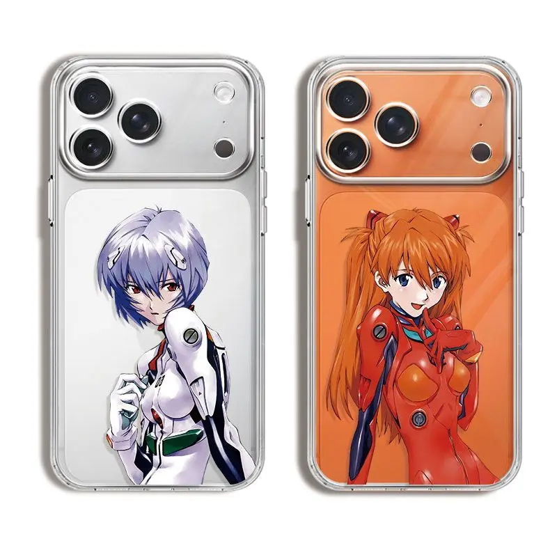 EVANGELION Ayanami Rei Asuka Transparent Shockproof Protective Smartphone Casing, Phone Protection Accessories For iPhone 17 Pro Max/Pro/Air, 16 Plus, 15, 14, 13, 12, 11 Back Cover