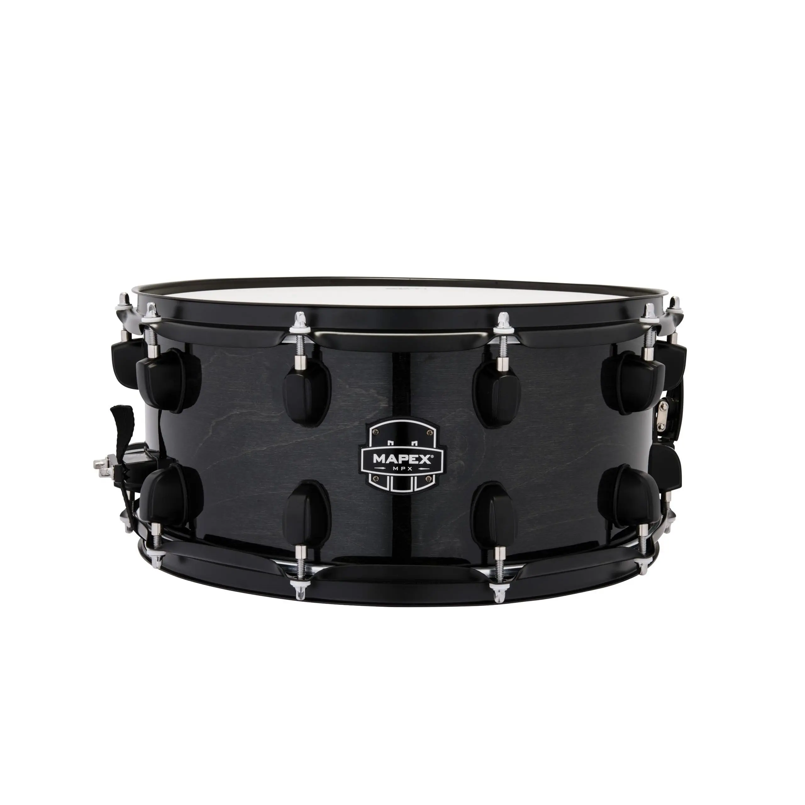 Mapex MPX Maple/Poplar Snare Drum - 6.5 x 14-inch - Black with Black Hardware (MPNMP4650BMB)