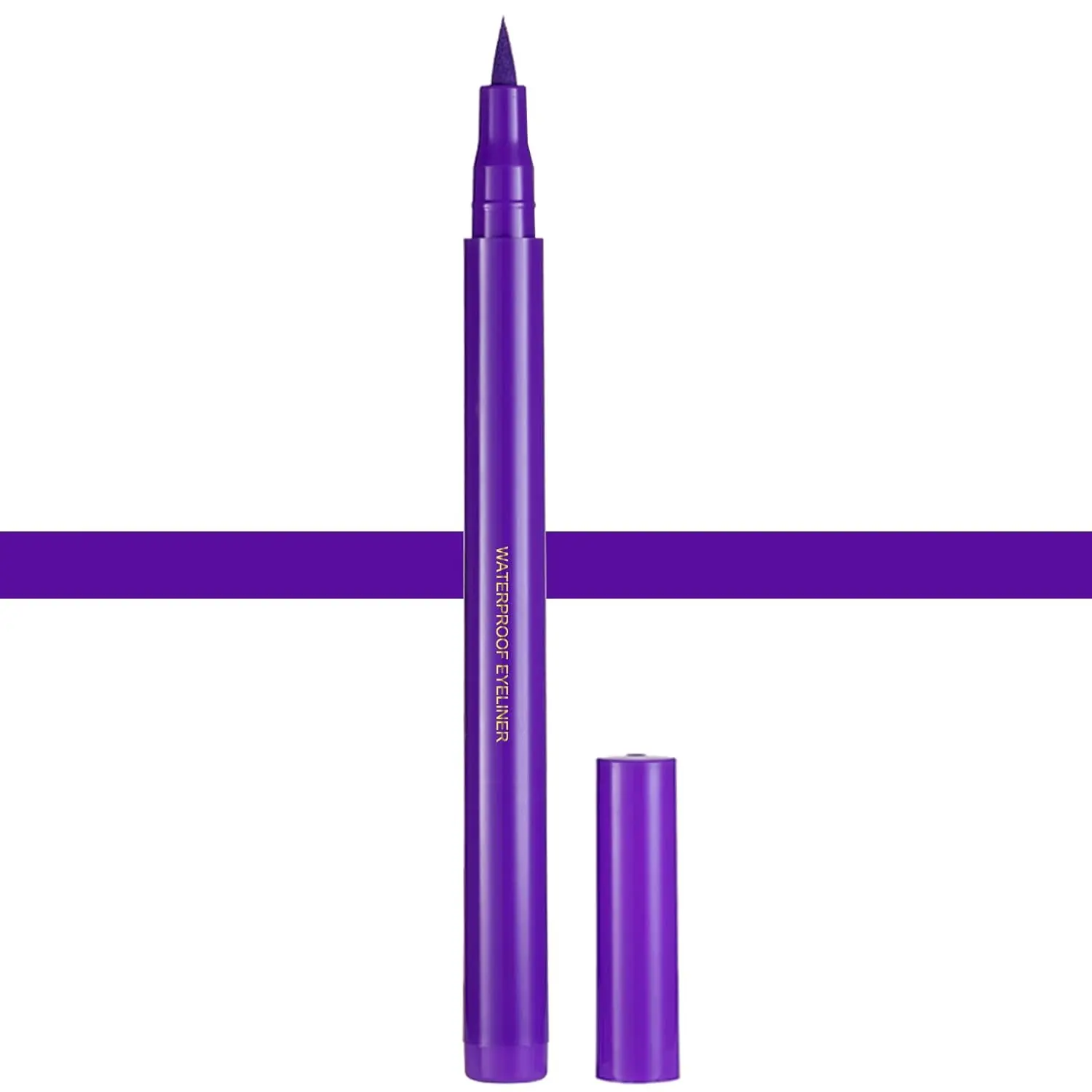 Purple Liquid Eyeliner Pen with Precision Tip, Long Lasting, Waterproof & Smudge-Proof Cosmetic for Easy Application Eye Makeup, Eyeliner Easy, Beauty Products, Long Lasting Eyeliner