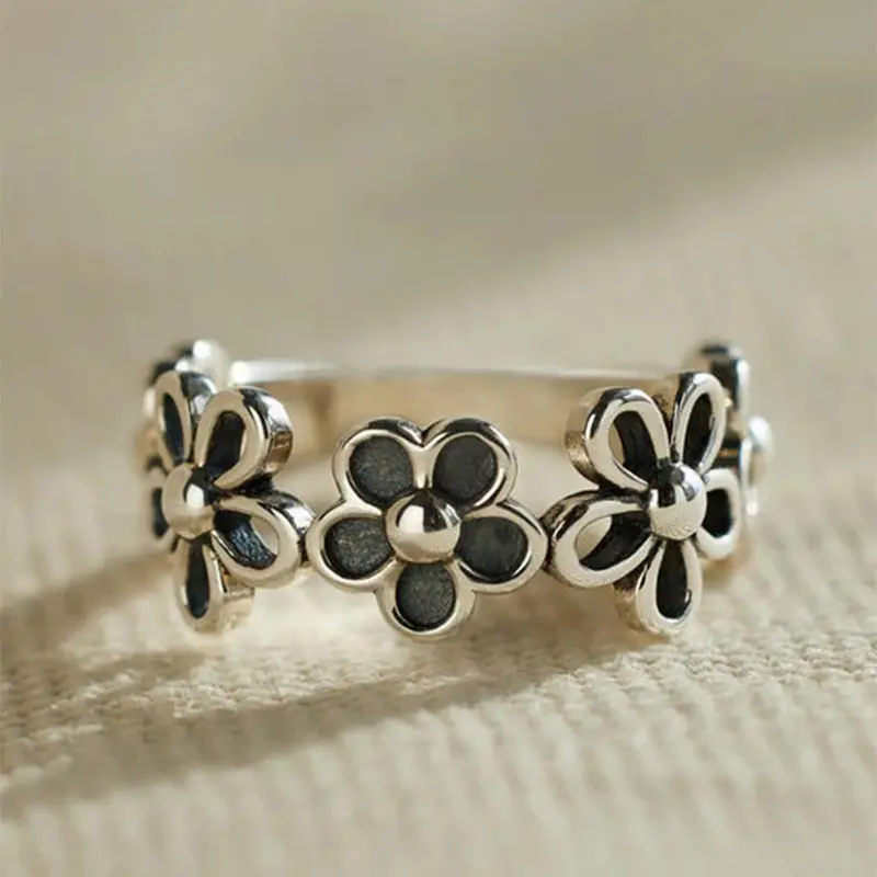 Mother's Day Gift Fashion Flower Design Ring, Elegant Exaggerated Ring, Statement Multi Ring, Fashion Promise Ring, Elegant Women's Accessories for Wedding & Engagement, Casual Jewelry for Party, Daily, Stackable Finger Rings, Beautiful Rings