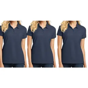 3 Pack Teens Fashion School Polo Everyday Polo Small-X Large Breathable Cotton Button Up Shirt White Casual Classic Pique Material