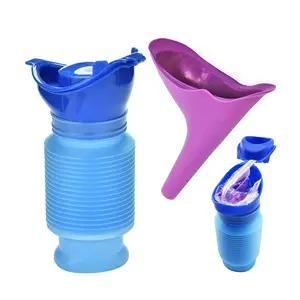2025 NEW 750ML Emergency Urinal, Pedestal Urinal, Pocket Toilet for Men Women, Pee Bottles with Sealed Lid Collapsible Portable Urinals for Camping Travel Car Traffic Jam
