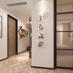 5 Piece Set 2D Acrylic Mirror Wall Stickers, Decorative Creative Home Decor, Indoor Outdoor Wall Art, Perfect Gift for Family Friends, Decoration, Ornaments