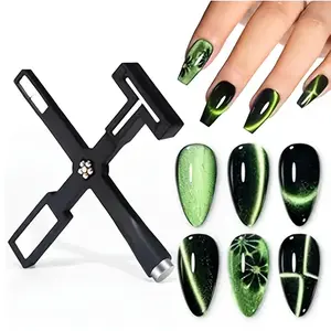 5-in-1 / 6-in-1 multi-functional powerful magnetic stick, nail art magnet, suitable for 3D cat-eye nail gel, nail stickers, magnetic pens, nail art design, glitter effect, and magical nail salon tools.