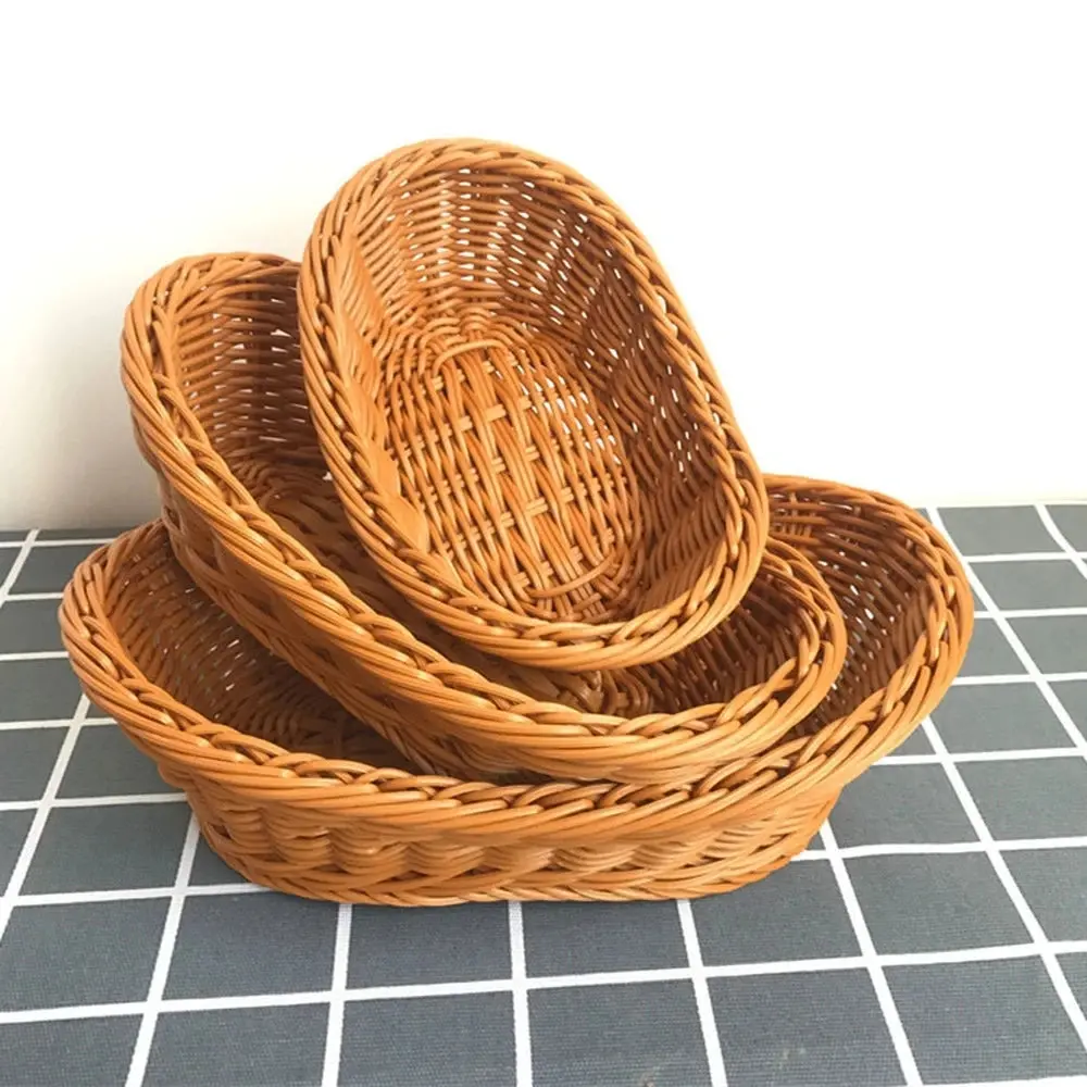 Handwoven Oval Rattan Wicker Baskets | Stylish & Functional