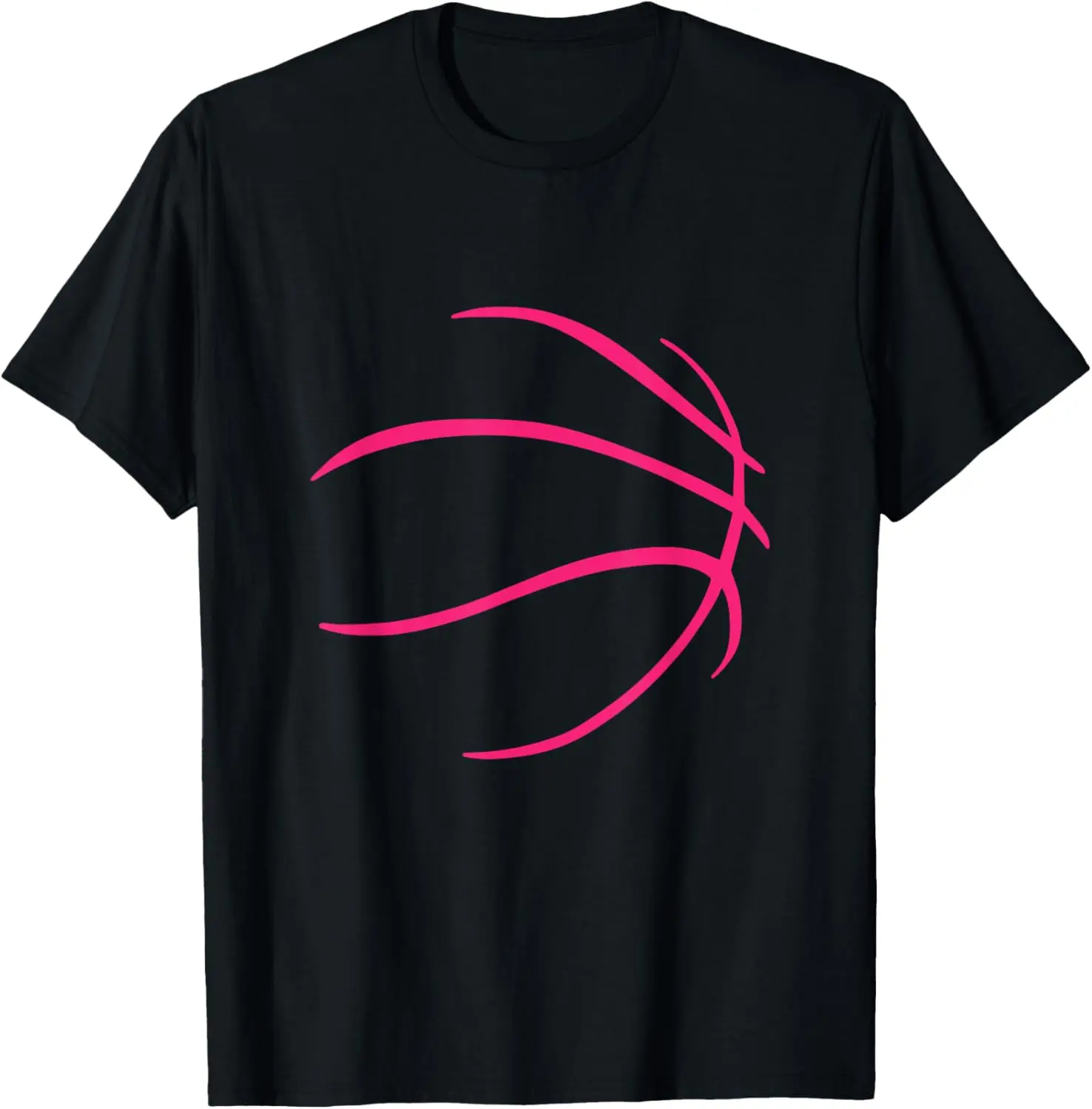 Women's 100% Cotton Round Neck Short-Sleeve Tshirt - Vintage Basketball Silhouette Graphic Fashion Clothes, Wide Range of Sizes for Basketball Lovers