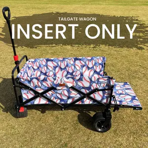 Baseball Hearts Blue - Tailgate Wagon [INSERT]