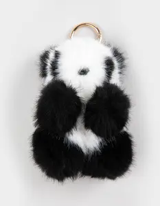 FULL TILT Plush Panda Bag Charm, Black & White