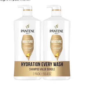 Pantene Daily Moisture Renewal Shampoo with Hair Mask Treatment, 27.7 Fl Oz Each, 2 Pack - Haircare  Repair Gentle Cleanser pantene  volume  shampoo
