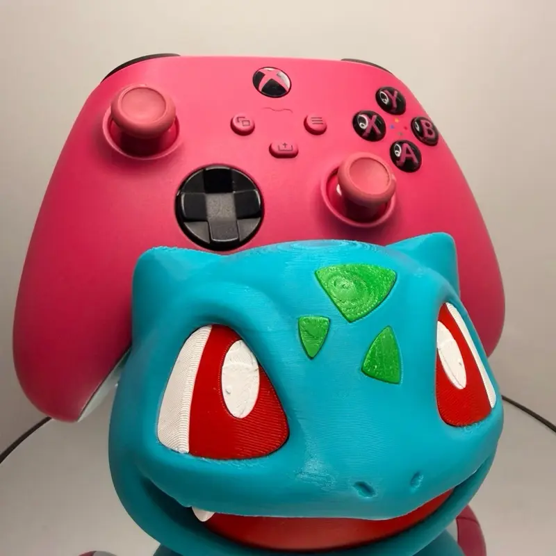 3D Printed Bulbasaur Controller Stand, Artistic Joystick Holder, Home Decor Ornaments for Home Supplies & Figurine Displays